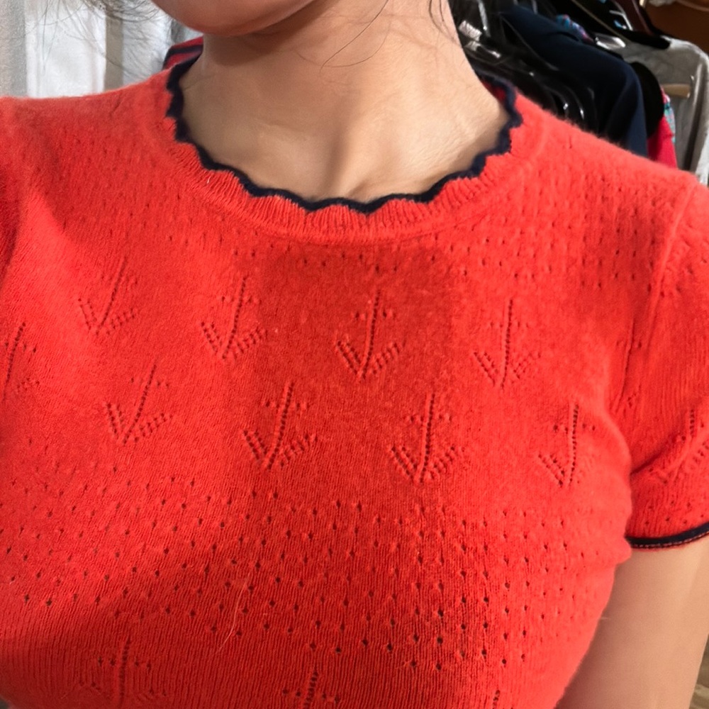 J.Crew Orange, cashmere Sweater shirt